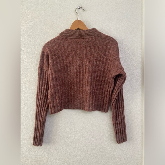 Madewell Rust Wool Blend Crew Neck Long Sleeve Sweater Sz Medium - Picture 5 of 7